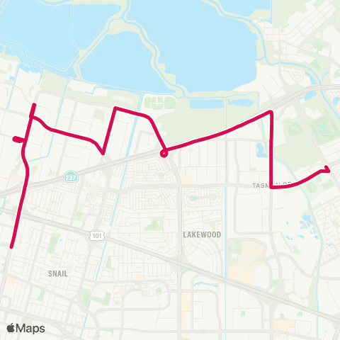 VTA North Sunnyvale map