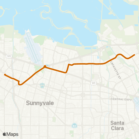 VTA Baypointe - Mountain View map
