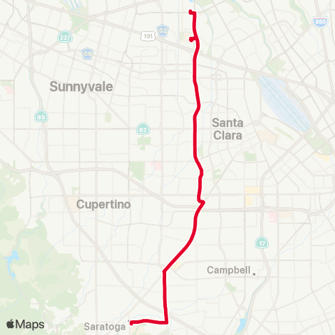 VTA Old Ironsides Station - West Valley Coll map