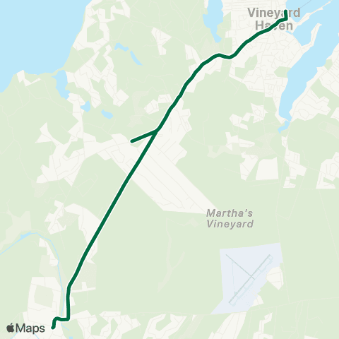 VTA Vineyard Haven - W Tisbury via State Rd & Old Country Rd map