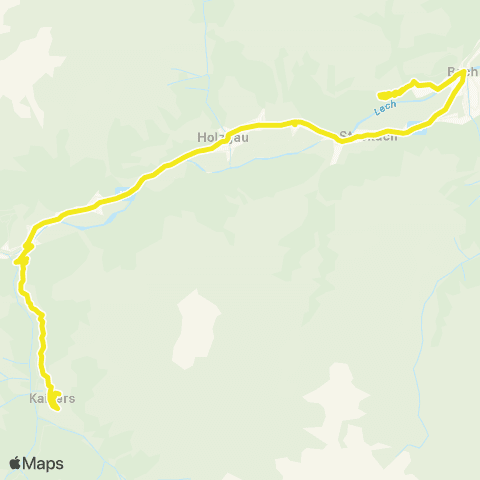 Verkehrsverbund Tirol Häselgehr - Elbigenalp - Bach - Holzgau - Steeg map
