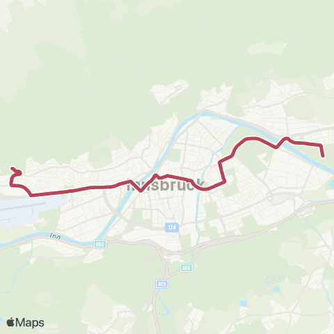 Verkehrsverbund Tirol Alois-Lugger-Platz - Peerhofsiedlung map