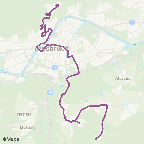 Verkehrsverbund Tirol Patscherkofel - Nordkette map