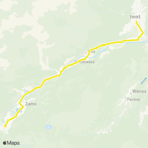 Verkehrsverbund Tirol Imst - Schönwies - Zams - Landeck map