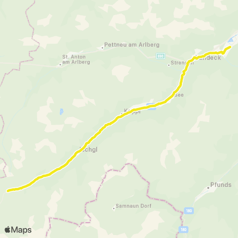 Verkehrsverbund Tirol Landeck - See - Kappl - Ischgl - Galtür map