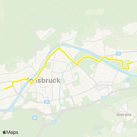 Verkehrsverbund Tirol Neu-Rum Kirche - Exlgasse map