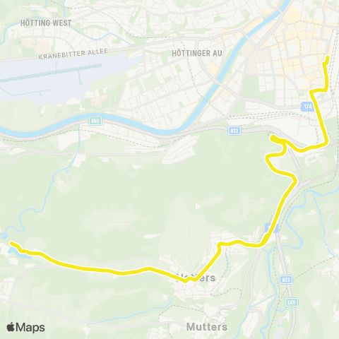 Verkehrsverbund Tirol Innsbruck - Natters map