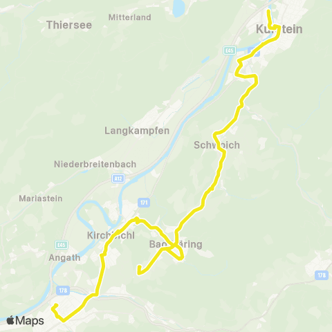 Verkehrsverbund Tirol Kufstein - Schwoich - Bad Häring - Kirchbichl - Wörgl map