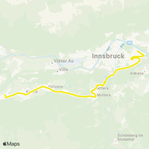Verkehrsverbund Tirol Innsbruck - Natters - Mutters - Götzens - Völs / Axams - Grinzens map