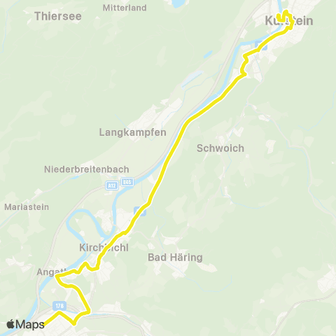 Verkehrsverbund Tirol Kufstein - Kirchbichl - Wörgl map