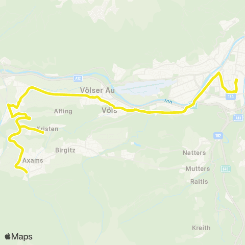 Verkehrsverbund Tirol Axams - Kematen i. T. - Zirl / Völs - Innsbruck map