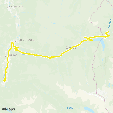 Verkehrsverbund Tirol Mayrhofen - Zell am Ziller - Gerlos - Königsleiten map