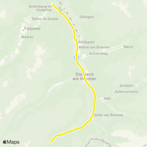 Verkehrsverbund Tirol Schönberg i. St. - Matrei a. Br. - Steinach a. Br. - Obernberg map