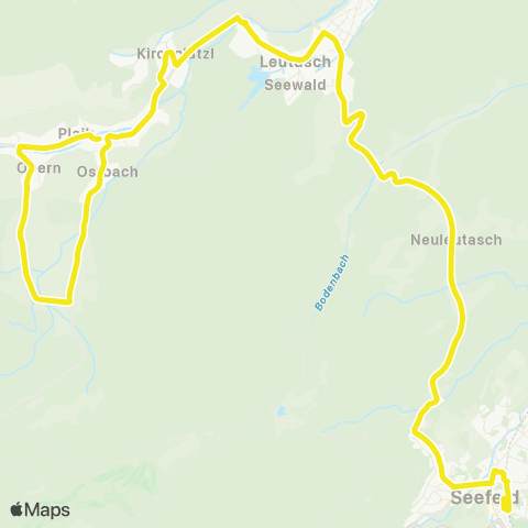 Verkehrsverbund Tirol Seefeld i. T. - Weidach - Oberleutasch map