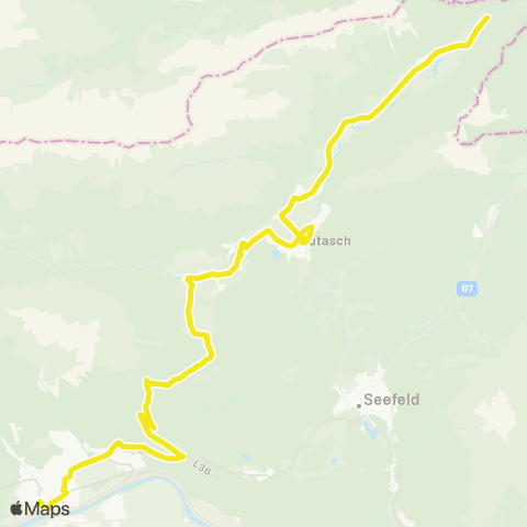 Verkehrsverbund Tirol Telfs - Buchen - Leutasch map