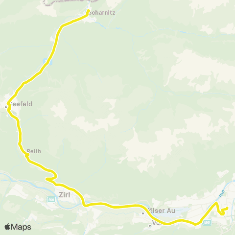 Verkehrsverbund Tirol Scharnitz - Seefeld i. T. - Reith b. S. - Innsbruck map