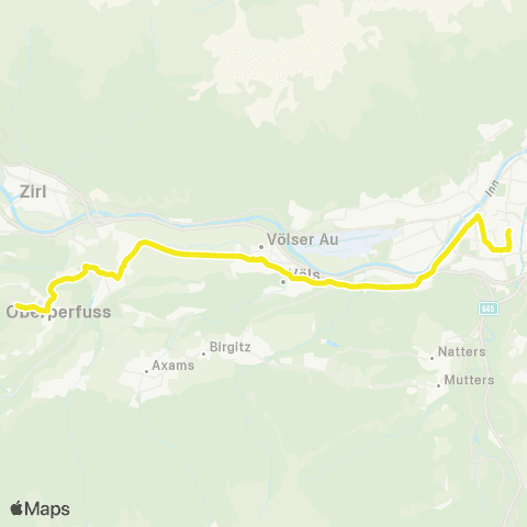 Verkehrsverbund Tirol Innsbruck - Völs - Kematen i. T. - Oberperfuss map