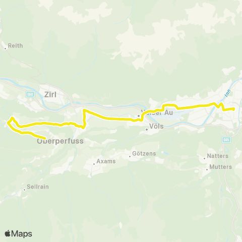 Verkehrsverbund Tirol Innsbruck - Völs - Kematen i. T. - Ranggen - Oberperfuss map