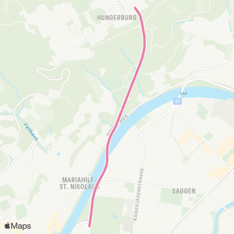 Verkehrsverbund Tirol Station Hungerburg - Station Altstadt map
