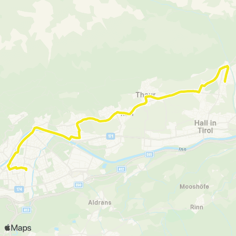 Verkehrsverbund Tirol Innsbruck - Rum - Thaur - Absam - Eichat map