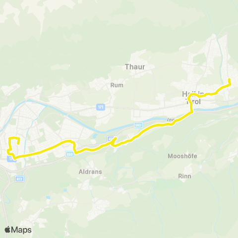Verkehrsverbund Tirol Innsbruck - Ampass - Hall in Tirol - Mils map