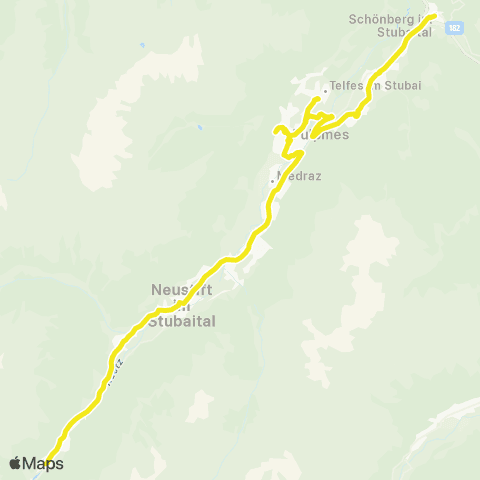 Verkehrsverbund Tirol Schönberg i. St. - Telfes i. St. - Fulpmes - Neustift i. St. - Volderau map