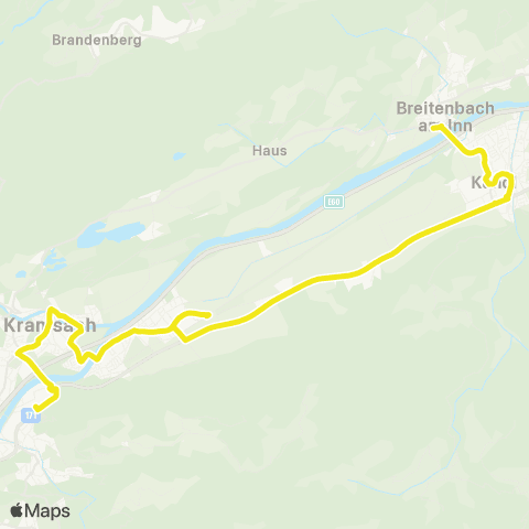 Verkehrsverbund Tirol Brixlegg - Kramsach - Radfeld - Kundl - Breitenbach a. I. map