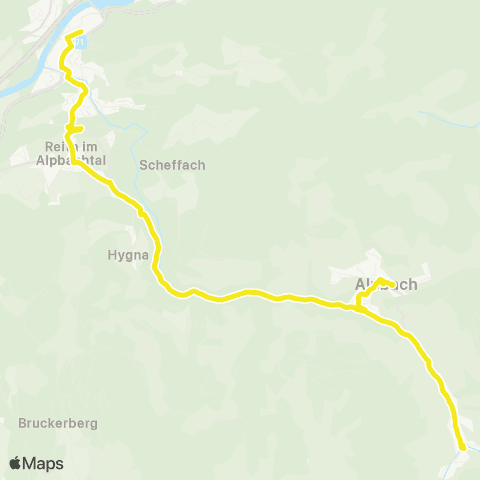 Verkehrsverbund Tirol Brixlegg - Reith i. A. - Alpbach - Inneralpbach map