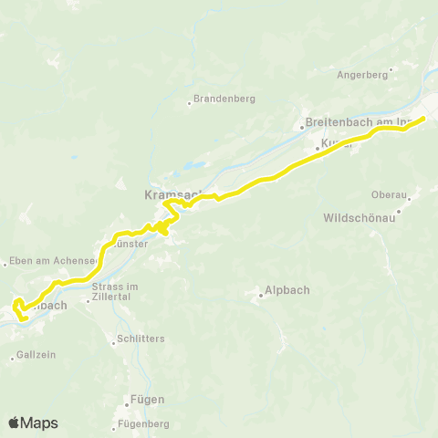 Verkehrsverbund Tirol Schwaz - Jenbach - Münster - Brixlegg - Kramsach - Wörgl map