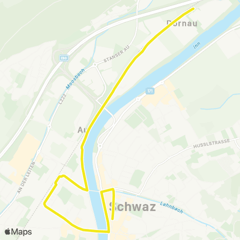 Verkehrsverbund Tirol Schwaz - Stans Gewerbegebiet - Schwaz map