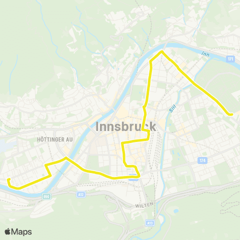 Verkehrsverbund Tirol Gumppstraße - Rehgasse map