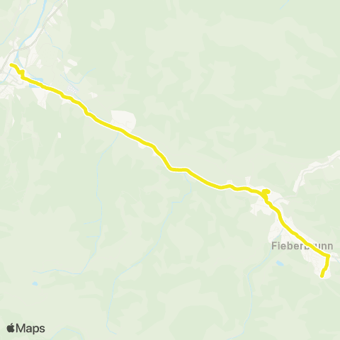 Verkehrsverbund Tirol Fieberbrunn - St. Johann i. T. map