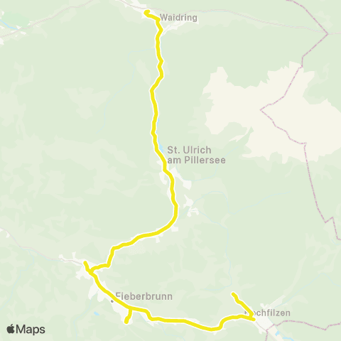 Verkehrsverbund Tirol Hochfilzen-Fieberbrunn-St. Jakob i.H. - St. Ulrich a.P. - Waidring map