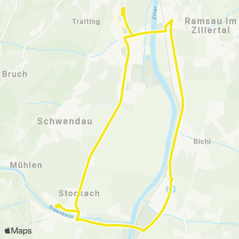 Verkehrsverbund Tirol H1 map