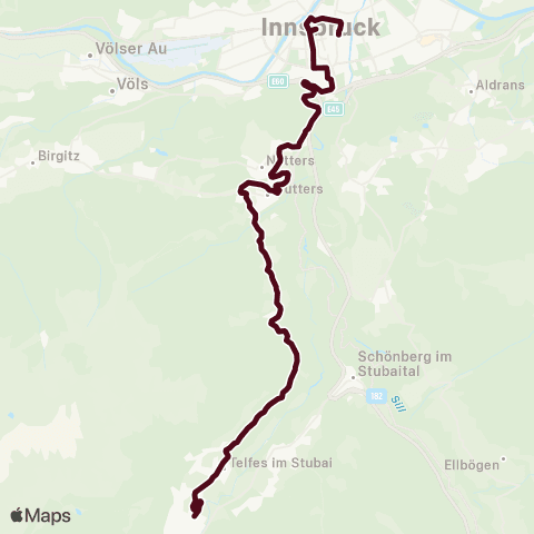 Verkehrsverbund Tirol Fulpmes - Telfes i. St. / Mutters - Natters - Innsbruck map