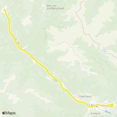 Verkehrsverbund Tirol Lienz - Debant - Huben i.O. - Matrei i.O. map