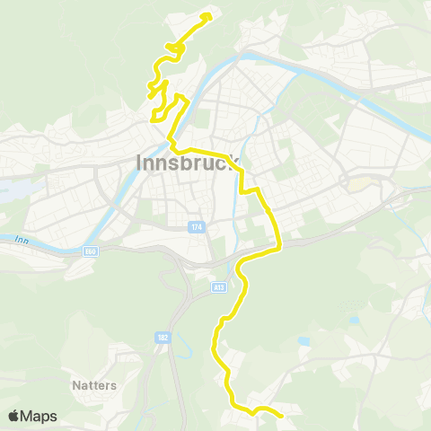 Verkehrsverbund Tirol Igls Alte Talstation - Nordkette map