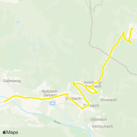 Verkehrsverbund Tirol Lienz - Debant - Dölsach - Iselsberg - Winklern i. M. map