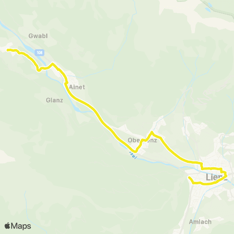 Verkehrsverbund Tirol Lienz - Oberdrum - Oberlienz - Ainet - Schlaiten map