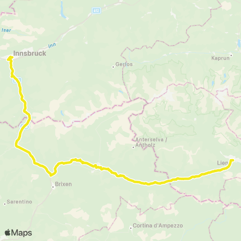 Verkehrsverbund Tirol Lienz - Sillian - Innsbruck map