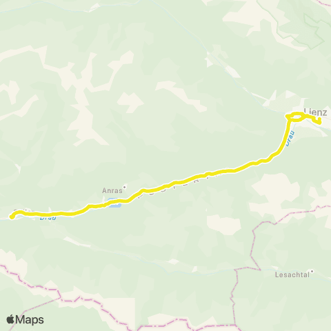 Verkehrsverbund Tirol Lienz - Leisach - Thal - Mittewald - Abfaltersbach - Sillian map