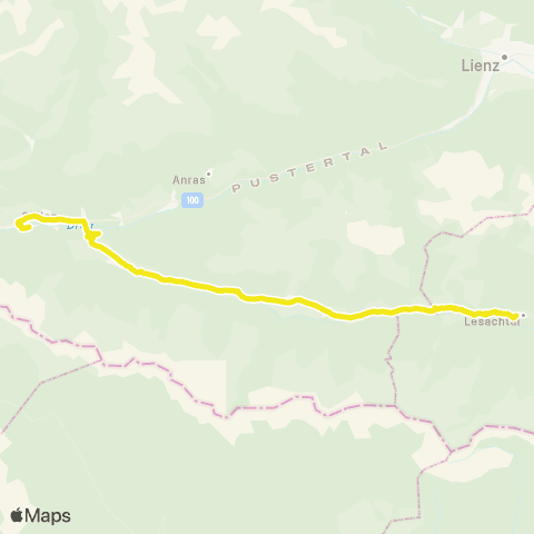 Verkehrsverbund Tirol St. Lorenzen i. L. - Maria Luggau - Kartitsch - Sillian map
