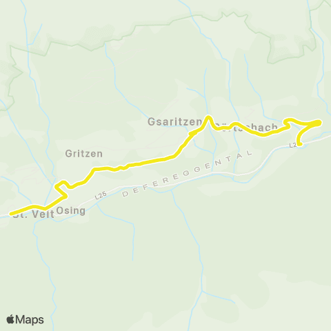 Verkehrsverbund Tirol St. Veit im Defereggen: Innerstandsbrücke - Egg map