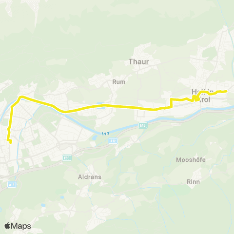 Verkehrsverbund Tirol Innsbruck - Rum - Hall in Tirol map