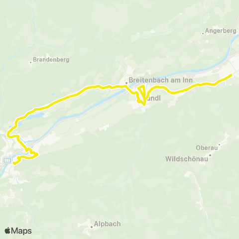 Verkehrsverbund Tirol Bruckhäusl - Kirchbichl - Wörgl - Kundl - Breitenbach a. I. map