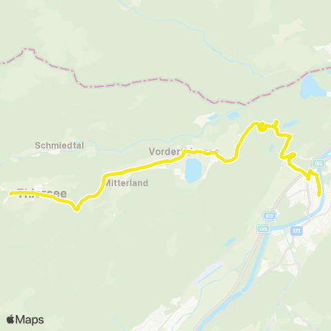 Verkehrsverbund Tirol Kufstein - Thiersee - Hinterthiersee map