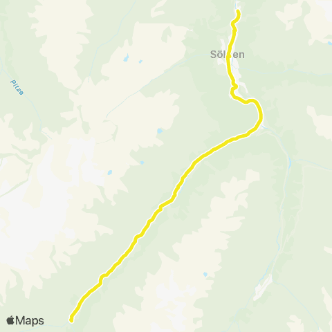 Verkehrsverbund Tirol Sölden / Obergurgl - Zwieselstein - Vent map