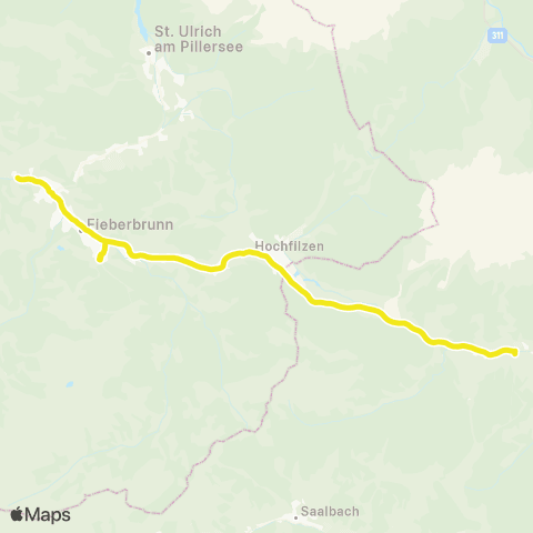 Verkehrsverbund Tirol Skibus TirolS map