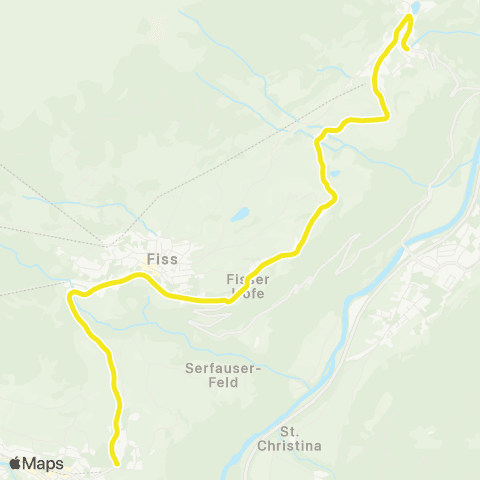 Verkehrsverbund Tirol Ladis - Fiss - Serfaus map