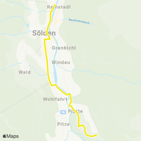 Verkehrsverbund Tirol Moos - Gaislachkoglbahn map